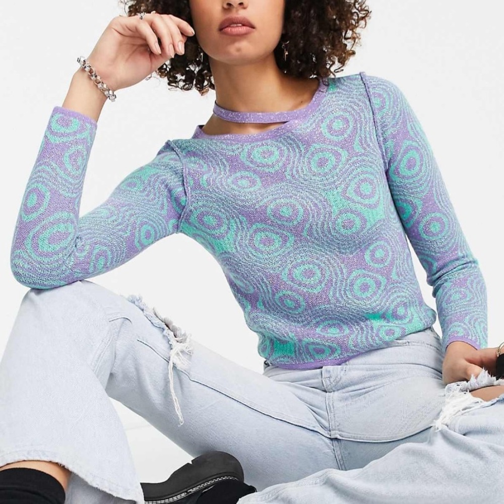 ASOS sweater with asymmetric neckline